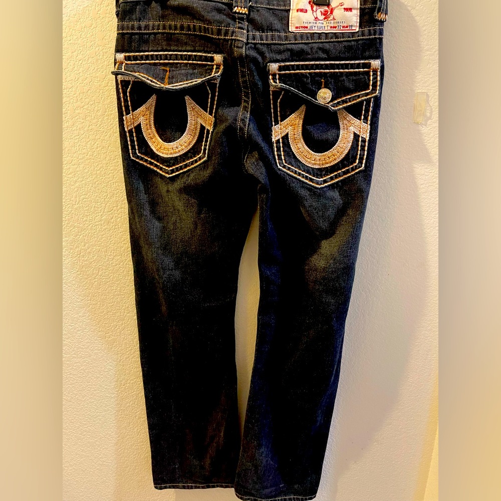 True Religion dark blue jeans in excellent condition.